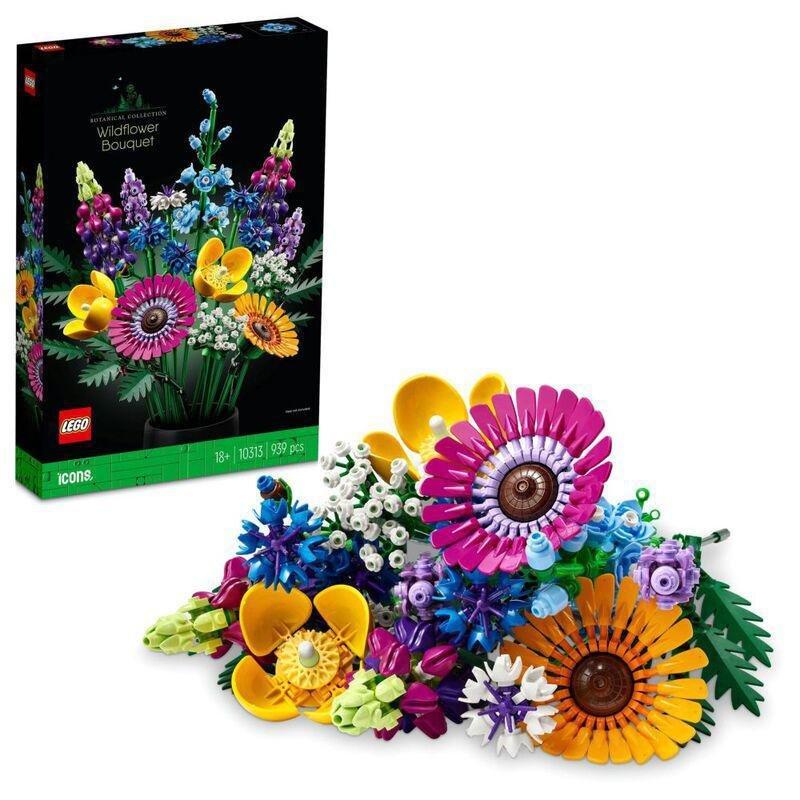 LEGO Icons Wildflower Bouquet Building Toy Set 10313 (939 Pieces), , medium