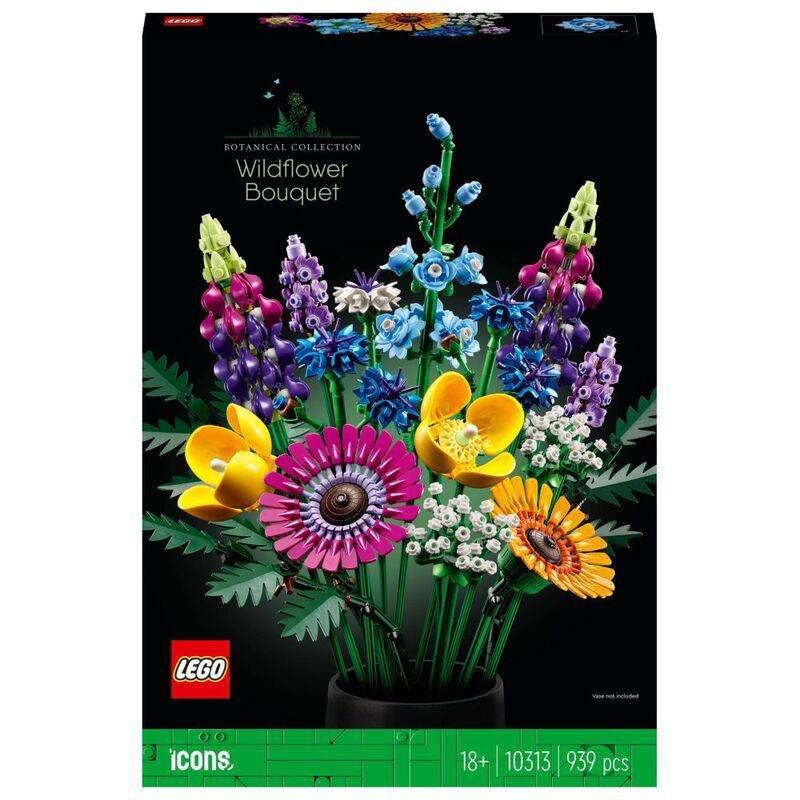 LEGO Icons Wildflower Bouquet Building Toy Set 10313 (939 Pieces), , large image number 1