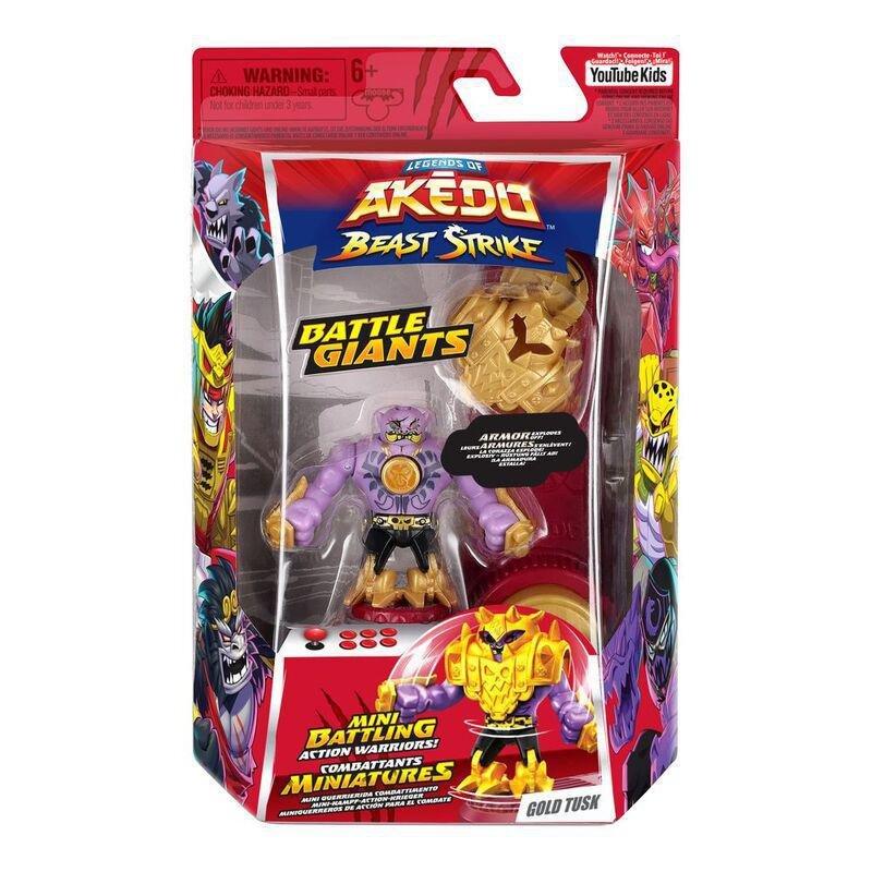 Legends Of Akedo Beast Strike Battle Giants Gold Tusk Single Pack 15210, , large image number 0