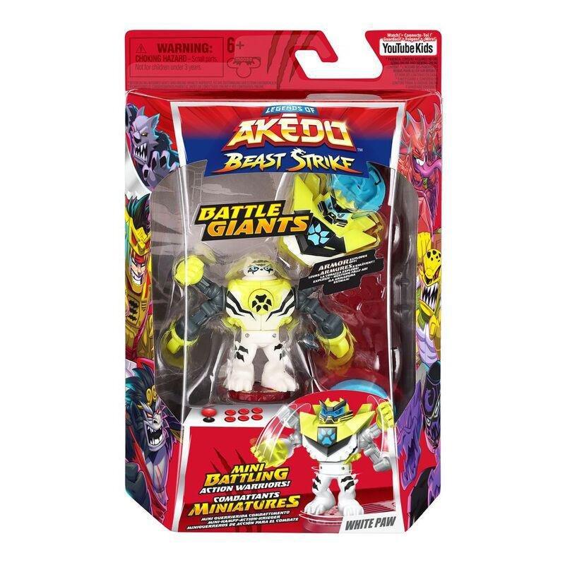 Legends Of Akedo Beast Strike Battle Giants White Paw Single Pack 15211, , large image number 0