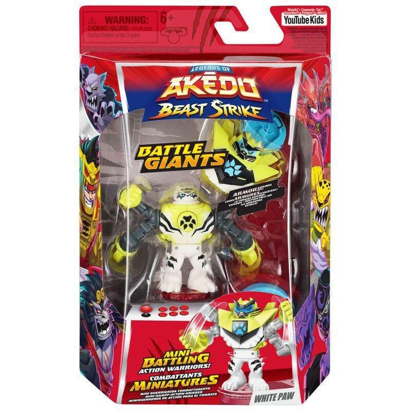 Legends Of Akedo Beast Strike Battle Giants White Paw Single Pack 15211, , large image number 1