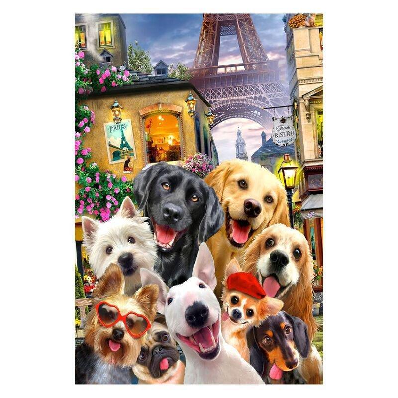 Wooden City Puppies In Paris M Wooden Jigsaw Puzzle (200 Pieces), , large image number 0