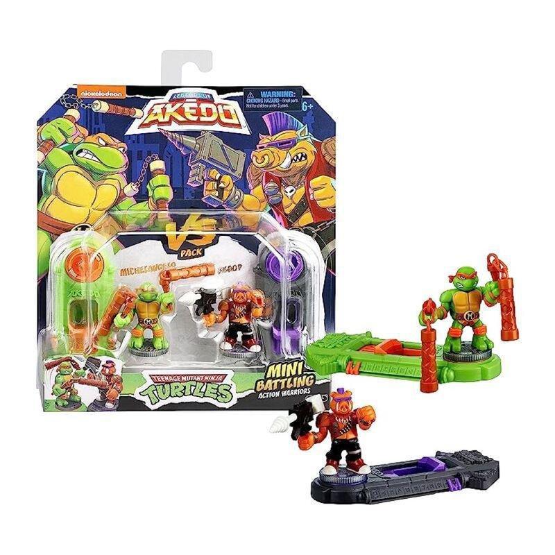 Legends Of Akedo Tmnt Michael Angelo Vs Bebop Mini Battling Action Warriors 15243, , large image number 0