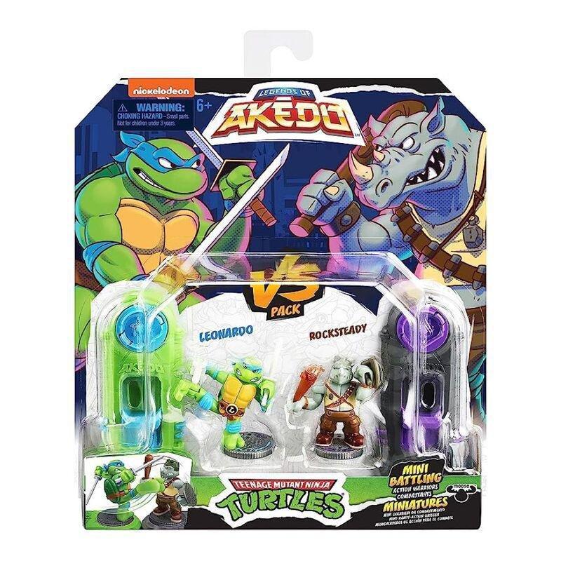 Legends Of Akedo Tmnt Leonardo Vs Rocksteady Mini Battling Action Warriors 15244, , large image number 0