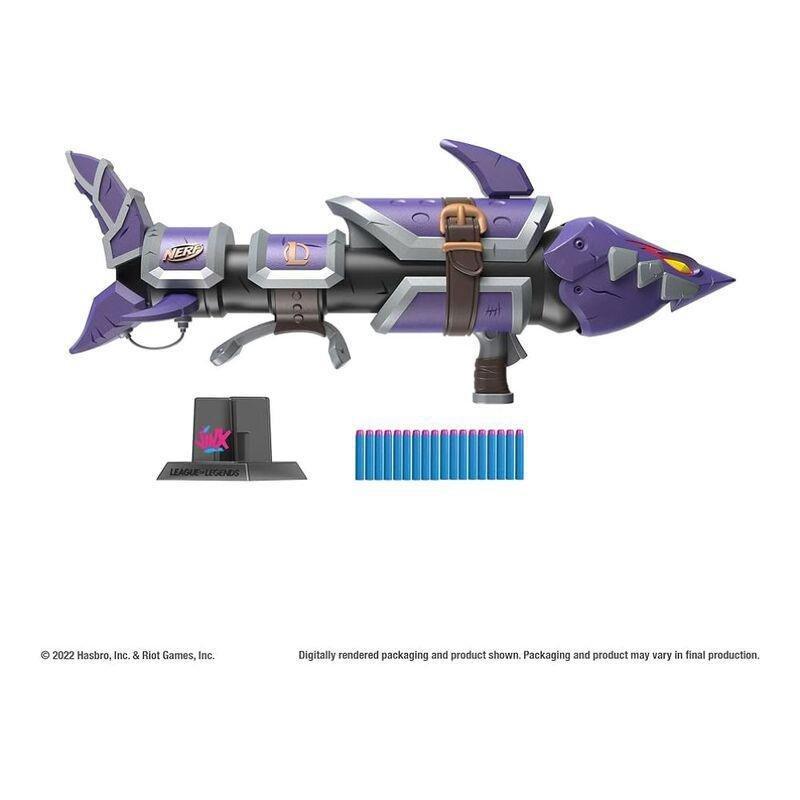 Nerf Lmtd League Of Legends Jinx Fishbones Blaster F6382, , medium