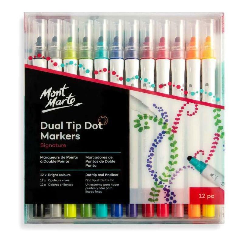 MONT MARTE - Mont Marte Dot Markers Dual Tip (12 Pieces)