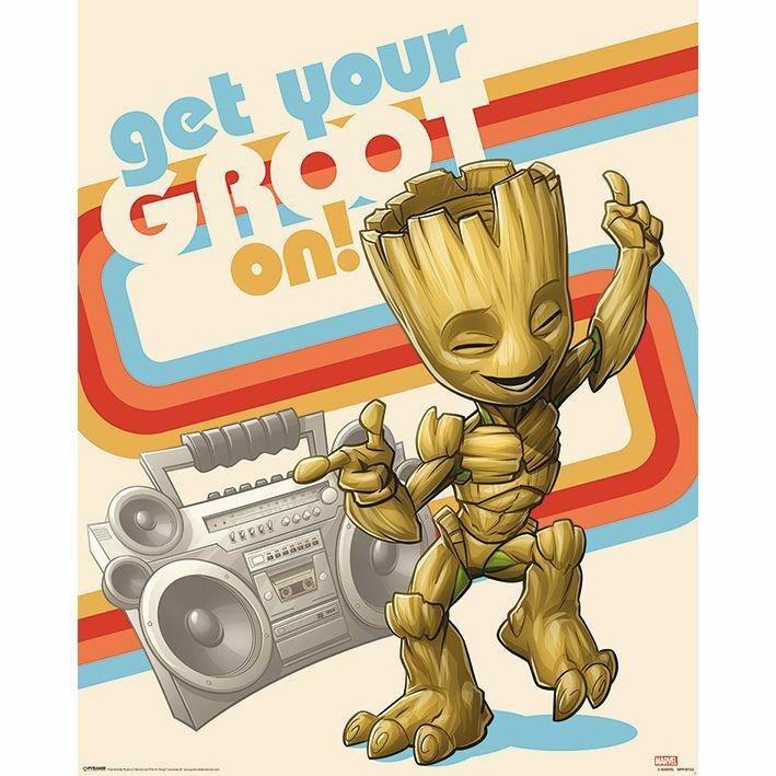 Pyramid Posters Marvel Guardians Of The Galaxy Vol 2 Get Your Groot On Mini Poster (40 x 50 cm), , medium