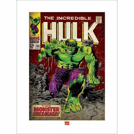 PYRAMID POSTERS - Pyramid Posters Marvel Incredible Hulk Monster Unleashed Art Print (60 x 80 cm)