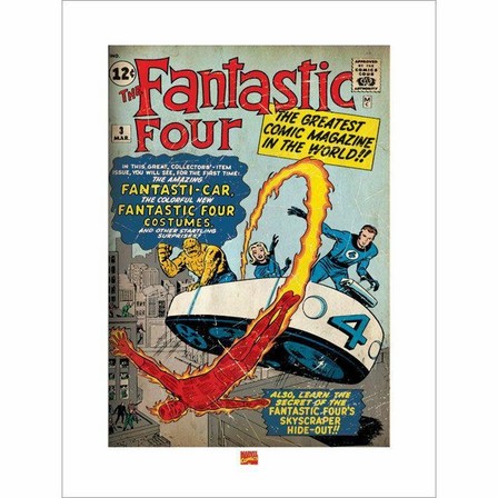 PYRAMID POSTERS - Pyramid Posters Marvel Fantastic Four Cover Art Print (60 x 80 cm)