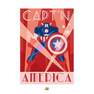 PYRAMID POSTERS - Pyramid Posters Marvel Deco Captain America Art Print (60 x 80 cm)