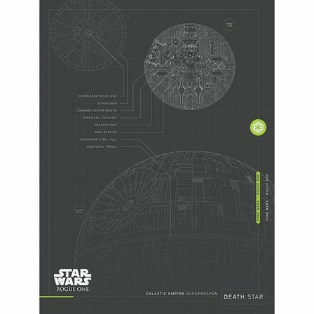 PYRAMID POSTERS - Pyramid Posters Star Wars Rogue One Death Star Plans Canvas Print (60 x 80 cm)