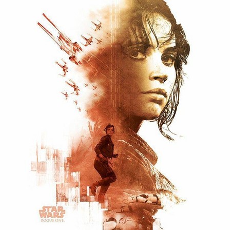 PYRAMID POSTERS - Pyramid Posters Star Wars Rogue One Jyn Red Canvas Print (60 x 80 cm)