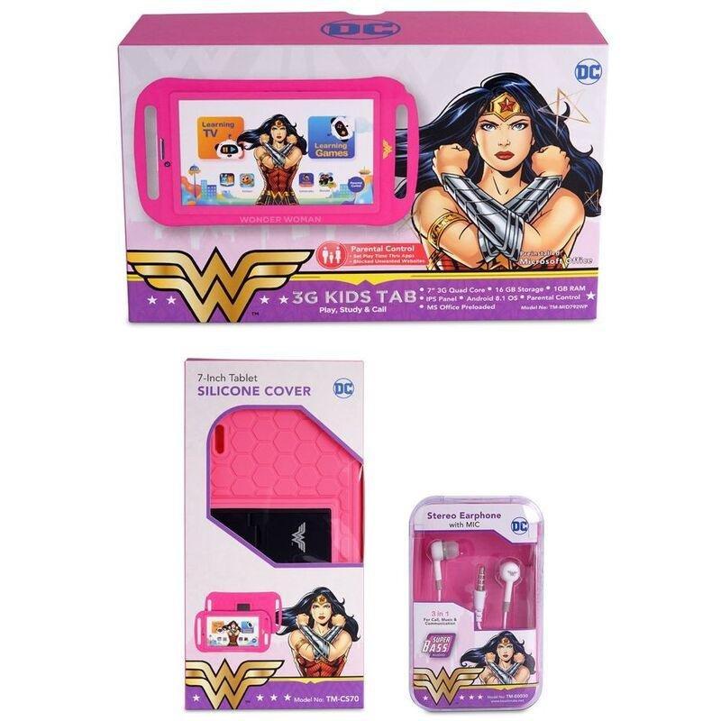 Touchmate Wonder Woman 7 Inch 3G Calling Kids Tablet Pink, , large image number 0