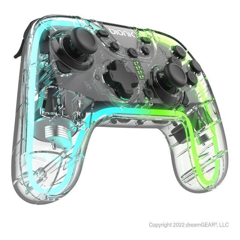 Bionik NeoGlow Wireless RGB Gaming Controller - Clear, , large image number 1