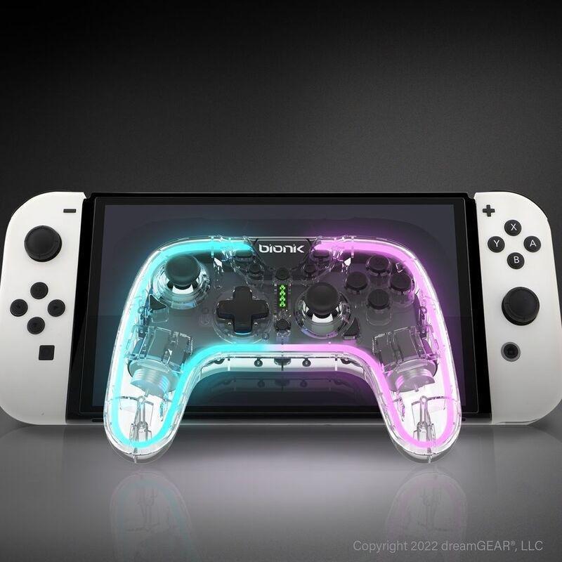 Bionik NeoGlow Wireless RGB Gaming Controller - Clear, , large image number 2