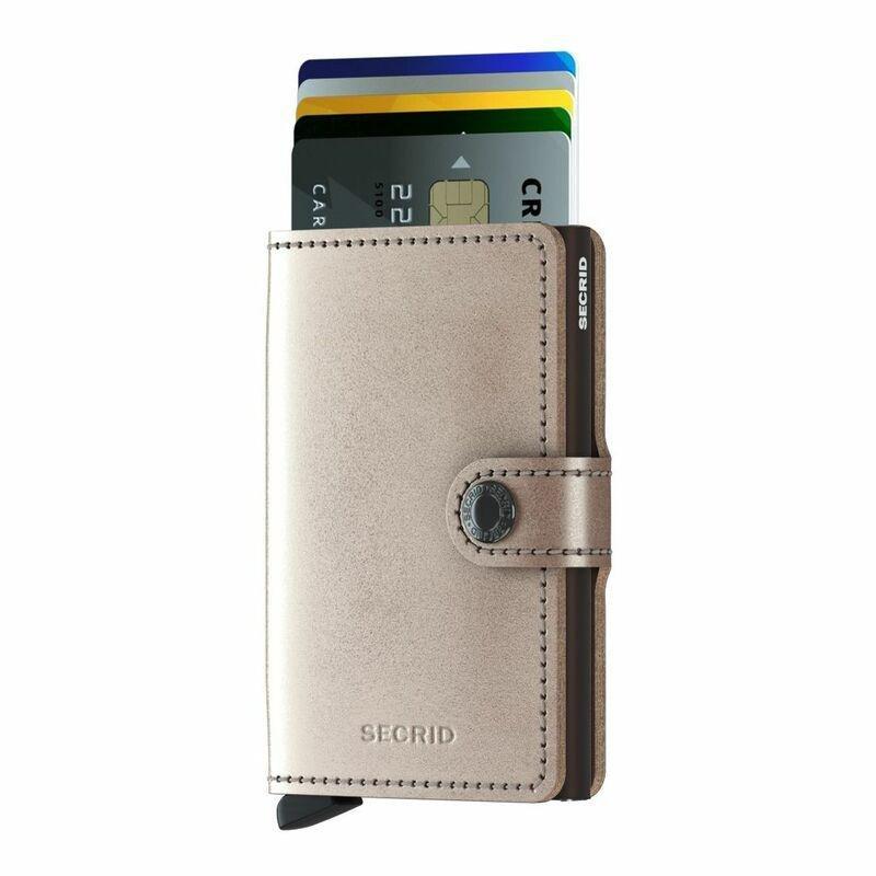Secrid Miniwallet Leather Metallic Champagne, , large image number 1
