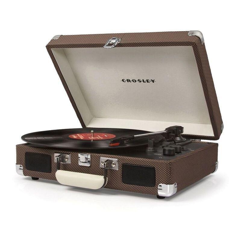 Crosley Cruiser Deluxe Portable Turntable with Built-in Speakers - Tweed, , large image number 0