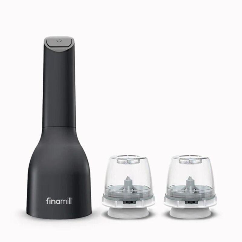 FinaMill Battery Operated Spice Grinder with Two Pods- Midnight Black, , large image number 0