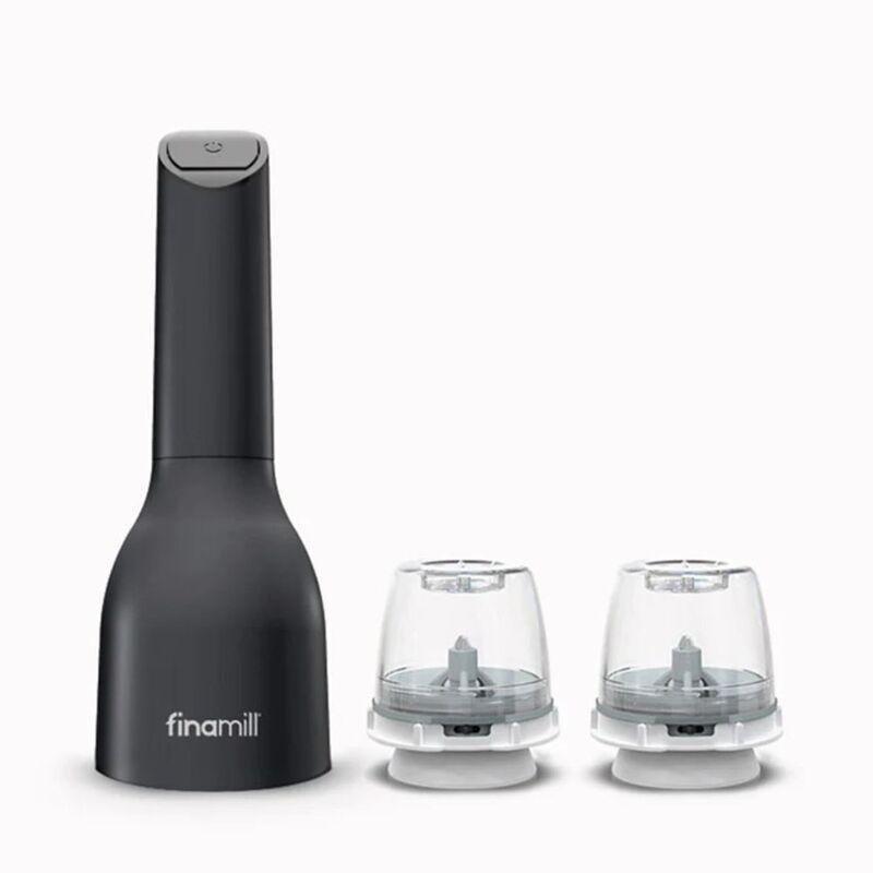 FINAMILL - FinaMill Battery Operated Spice Grinder with Two Pods- Midnight Black