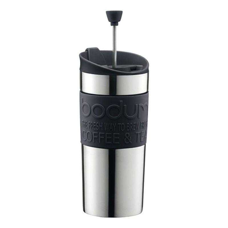 Bodum Travel Press S/S with Extra Lid Black 350ml, , large image number 0