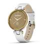 GARMIN - Garmin Lily Light Gold With White Case & Leather Band  Smartwatch