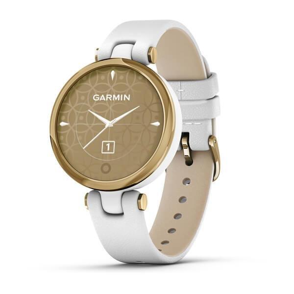 Garmin Lily Light Gold With White Case & Leather Band  Smartwatch, , large image number 0