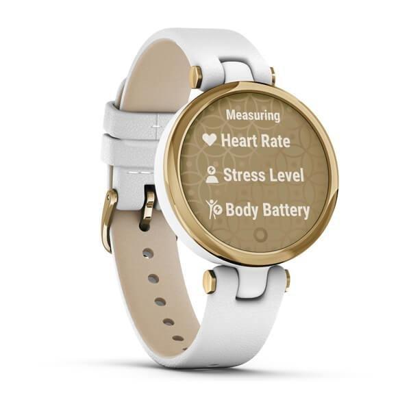 Garmin Lily Light Gold With White Case & Leather Band  Smartwatch, , large image number 1