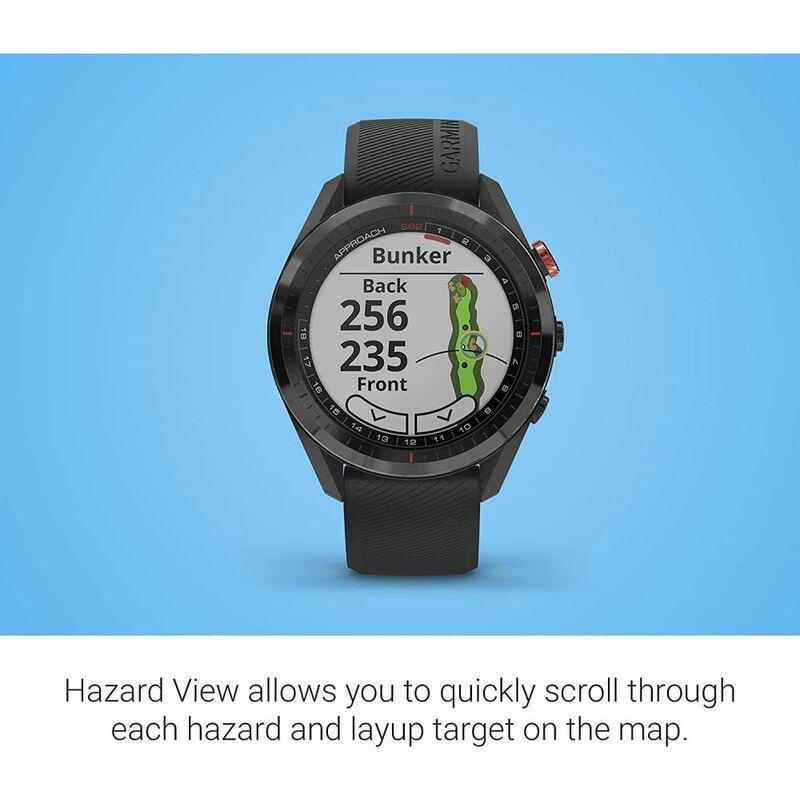 Garmin Approach S62 Bundle Black Ceramic Bezel with Black Silicone Band Smartwatch, , large image number 2