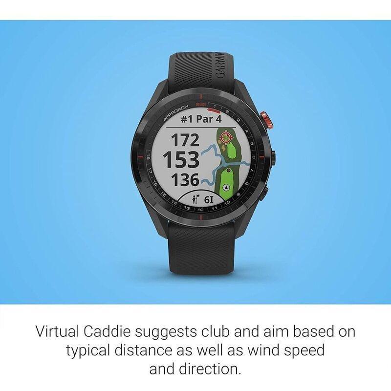 Garmin Approach S62 Bundle Black Ceramic Bezel with Black Silicone Band Smartwatch, , large image number 4