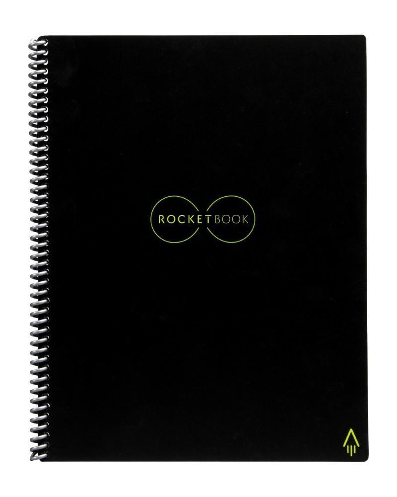 Rocketbook Everlast Executive Dot Grid Reusable Smart Notebook - Black (6 x 8.8 Inch), , large image number 0