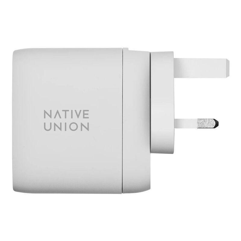 Native Union Fast Gan Charger PD 67W Dual USB-C Port Wall Charger with International Adapter - White, , large image number 1
