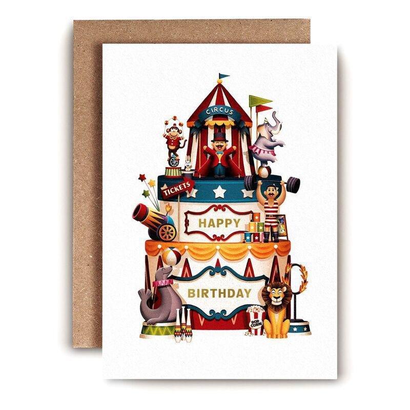 Pinak Circus Birthday Greeting Card, , medium