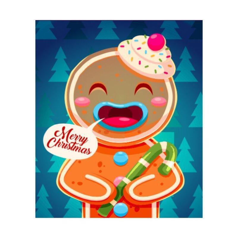Pinak Gingerbread Man Christmas Card, , large image number 0