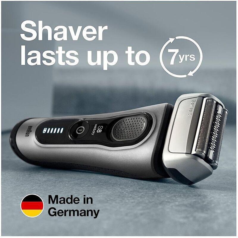 Braun Series 8 8467cc Wet & Dry Shaver with 5-in-1 SmartCare Center and Travel Case - Silver, , large image number 5