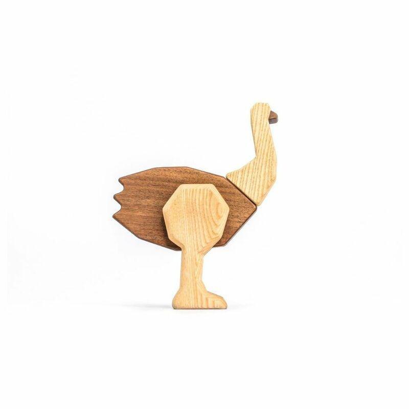 Fablewood The Big Ostrich Magnetic Wooden Figure, , large image number 1