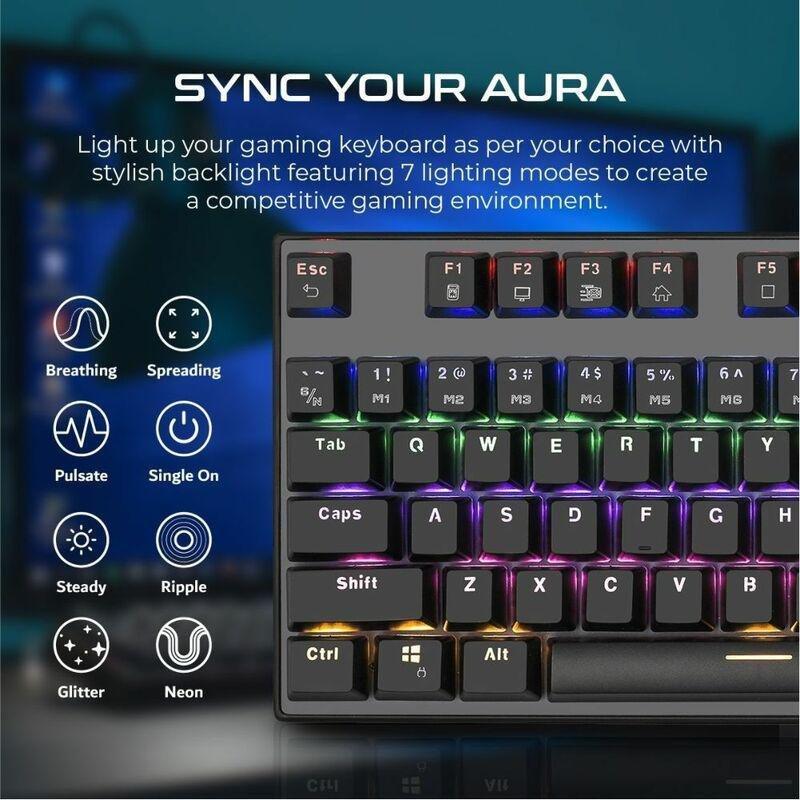 Vertux Tactical Tactile Mechanical Gaming Keyboard, , large image number 2
