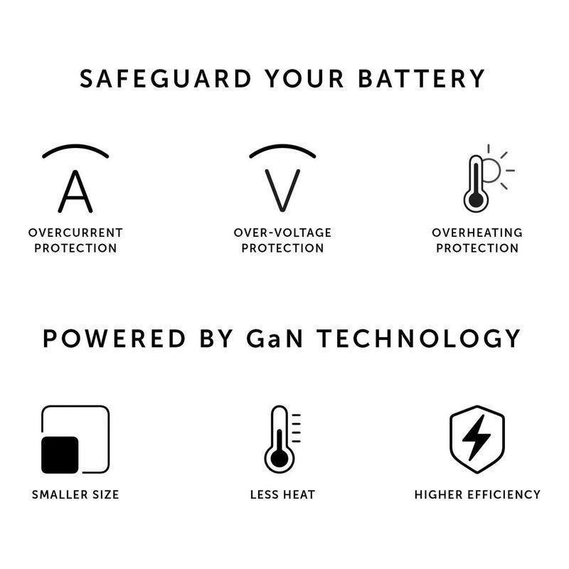 Native Union Fast Gan Charger PD 35W Dual USB-C Port Wall Charger - Black (UK), , large image number 1