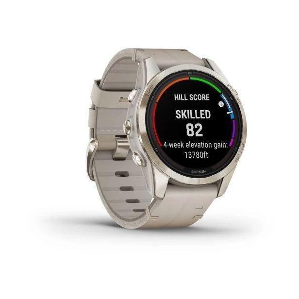 Garmin fenix 7S Pro - Sapphire Solar Edition Smartwatch - Soft Gold with Limestone Leather Band (42mm), , large image number 4