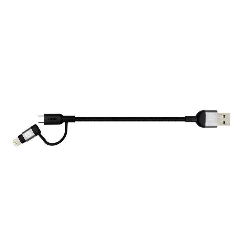 Adam Elements PeAk Duo II MFi Lightning & Micro-USB Cable Grey 20cm, , large image number 1