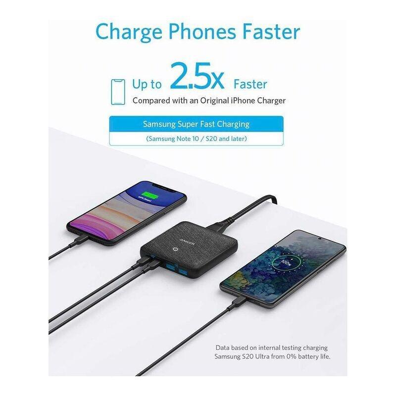 Anker PowerPort Atom III 63W Slim Charger Black Fabric, , large image number 1