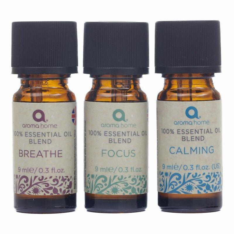 Aroma Home Mindfulness 100&#37; Essential Oils Breathe/Focus/Calming (3x 9ml), , large image number 0