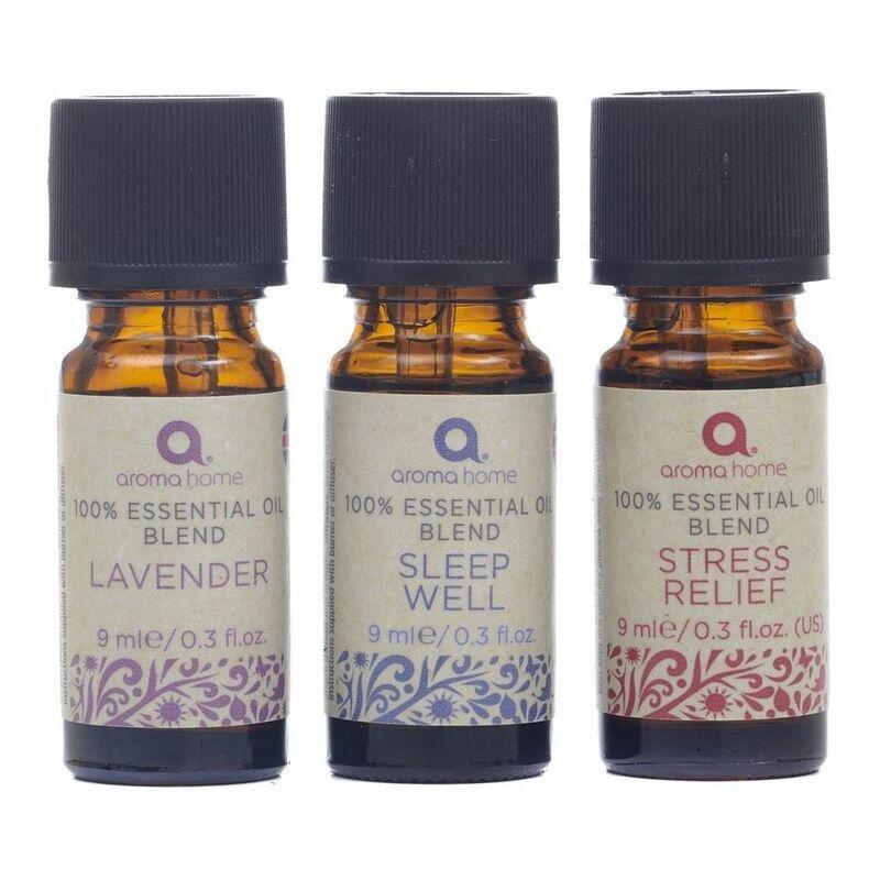 AROMA HOME - Aroma Home Favourites 100&#37; Essential Oils Lavender/Sleep Well/Stress Relief (3x 9ml)