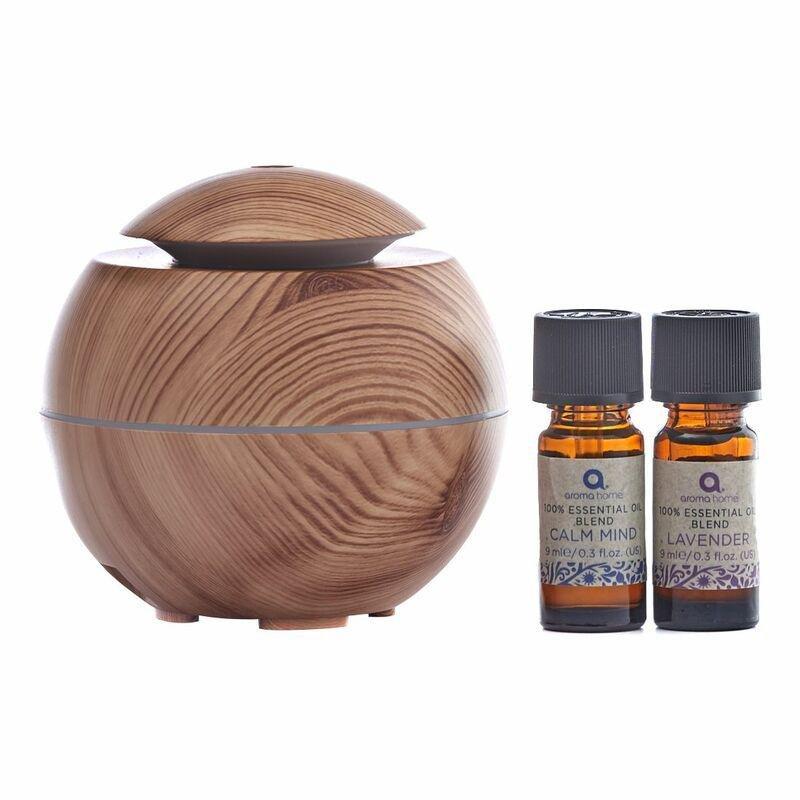 Aroma Home Light Wood Diffuser With Lavender & Sleep Oil Essentials Range USB Diffusers with Oils (2x 10ml), , large image number 0