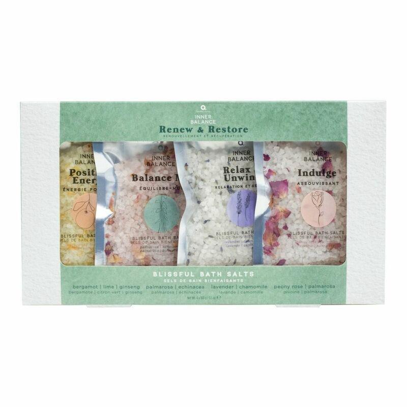 Aroma Home Renew And Restore Bath Salts Set Silver (4x 100g), , large image number 0