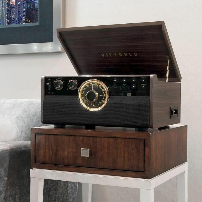 Victrola Empire 6-in-1 Bluetooth Turntable Music Center with Vinyl/CD/Cassette player/Radio/AUX, , large image number 2