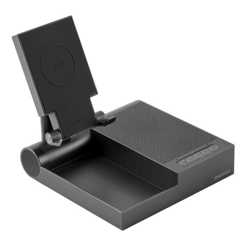 Momax BS2 Q.Conference 10W Mini Speakerphone With Wireless Charger Black, , large image number 0