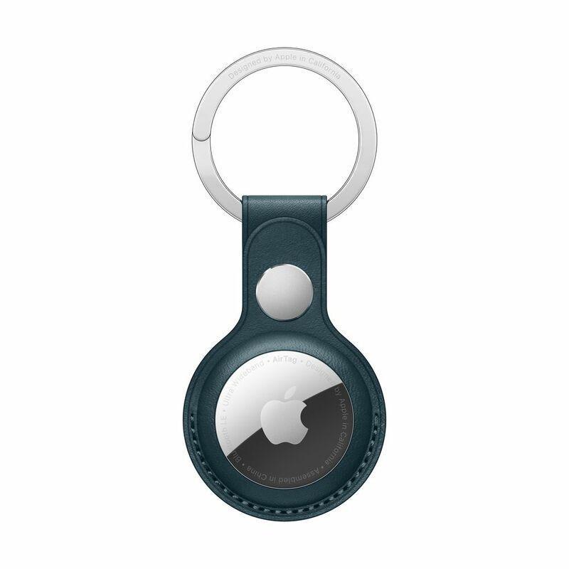Apple Airtag Leather Key Ring Baltic Blue, , large image number 0