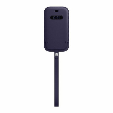 APPLE - Apple Leather Sleeve with MagSafe Deep Violet for iPhone 12 Mini