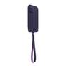 APPLE - Apple Leather Sleeve with MagSafe Deep Violet for iPhone 12 Mini