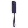 APPLE - Apple Leather Sleeve with MagSafe Deep Violet for iPhone 12 Pro/12